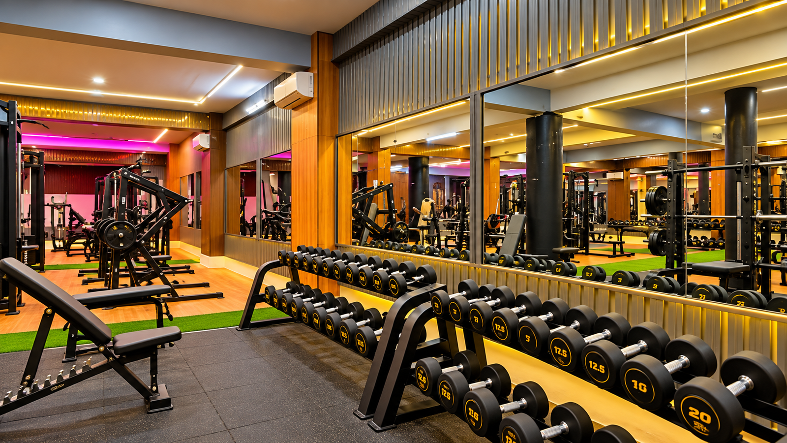 Dumbbell rack at VFITCLUB